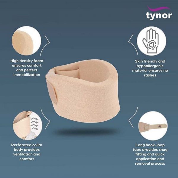 Tynor Cervical Collar With Firm Density, Beige (1 Unit) - Image 5