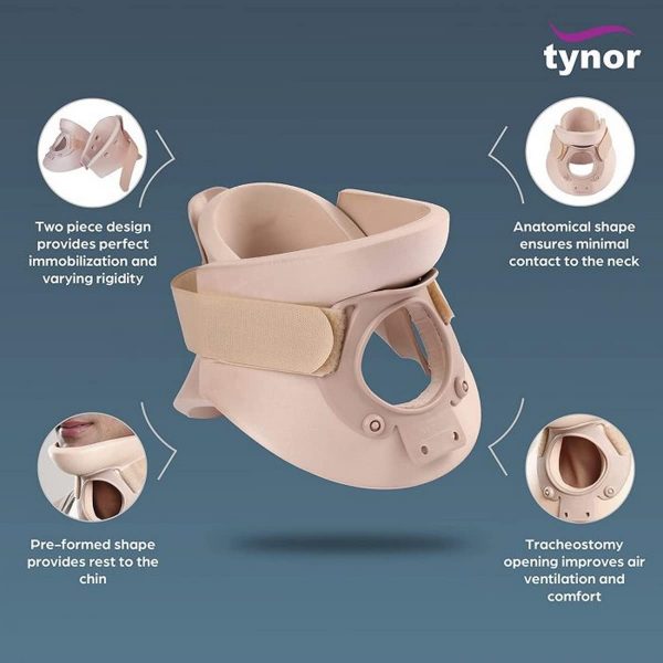 Tynor Cervical Orthosis Collar (Philadelphia) Ethafoam, Beige (1 Unit) - Image 3