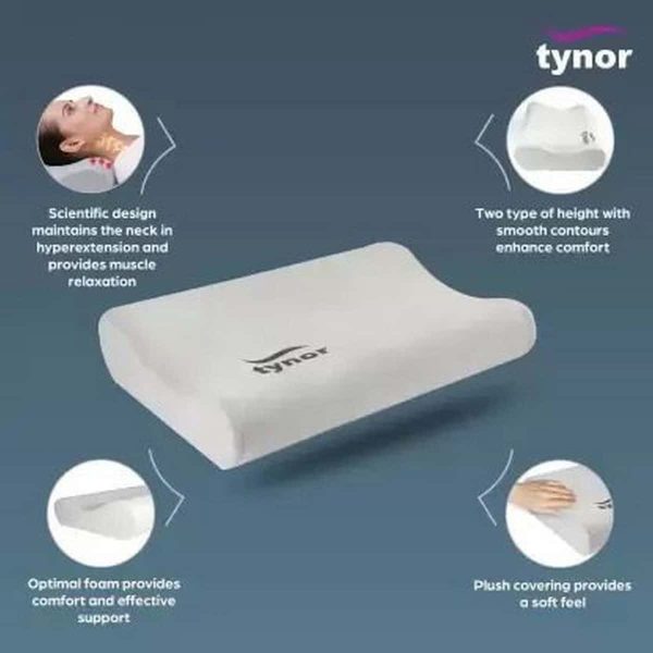 Tynor Cervical Pillow Regular, Grey (1 Unit) - Image 3