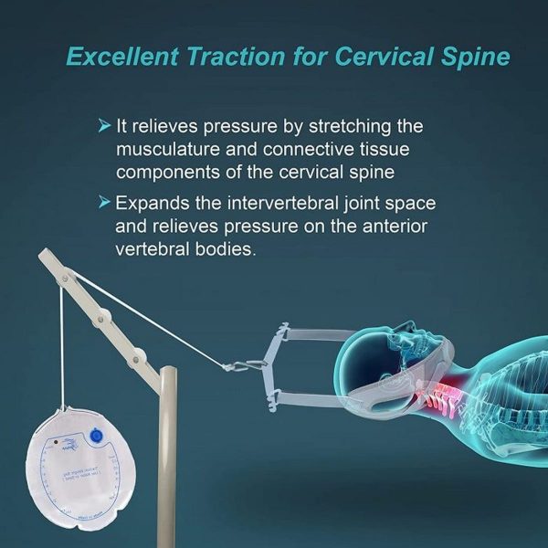 Tynor Cervical Traction Kit (Sleeping) With Weight Bag, Grey (1 Set) - Image 2