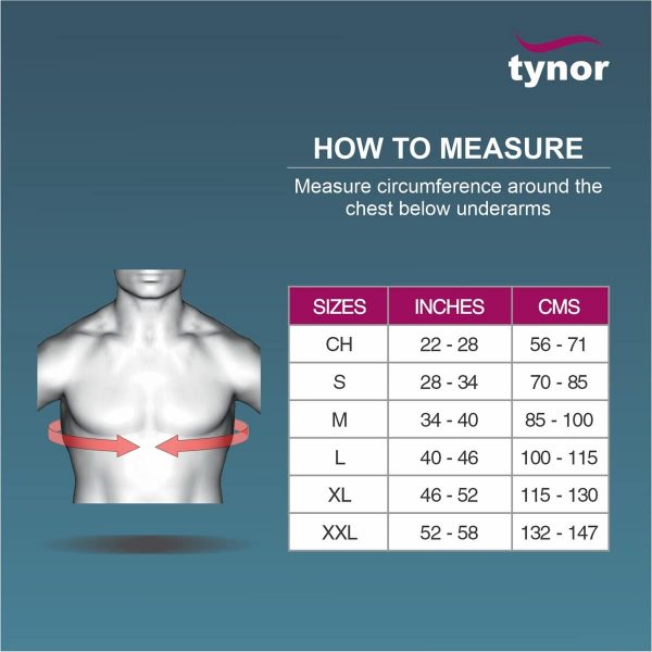 Tynor Clavicle Brace With Fastening Tape, Grey (1 Unit) - Image 4