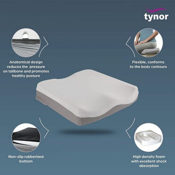 Tynor Coccyx Cushion Seat, Grey (1 Unit) - Image 3