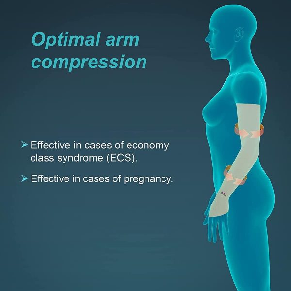 Tynor Compression Garment Arm Sleeve With Shoulder Cover, Beige (1 Unit) - Image 2