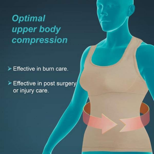 Tynor Compression Garment Vest (Sleeveless) Beige, (1 Unit) - Image 2
