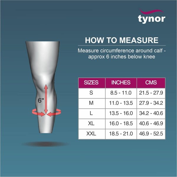 Tynor Compression Stocking Below Knee Classic, Beige (1 Pair) - Image 4