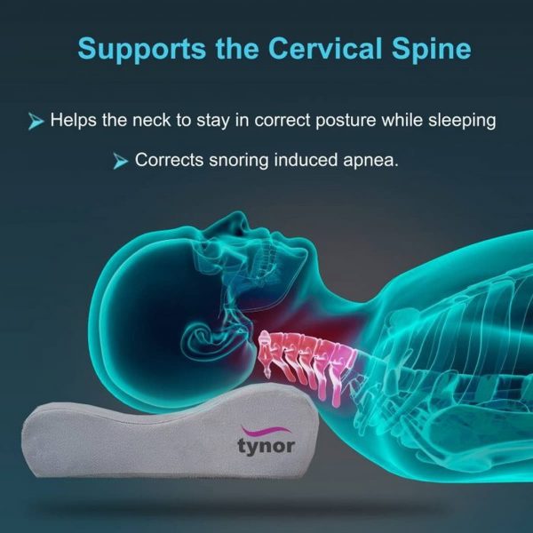 Tynor Contoured Cervical Pillow, Grey (1 Unit) - Image 4