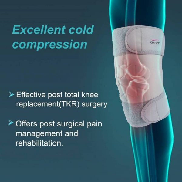 Tynor Cool Pack Knee Wrap, Grey (1 Unit) - Image 3