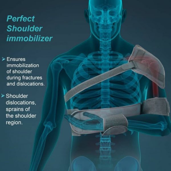 Tynor Elastic Shoulder Immobiliser, Grey (1 Unit) - Image 2