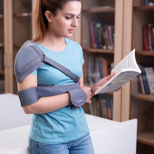 Tynor Elastic Shoulder Immobiliser, Grey (1 Unit) - Image 6