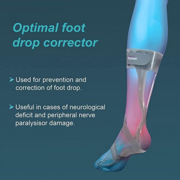Tynor Foot Drop Splint, Grey (1 Unit) - Image 3