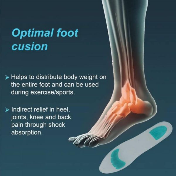 Tynor Insole Full Silicone, White (1 Pair) - Image 2