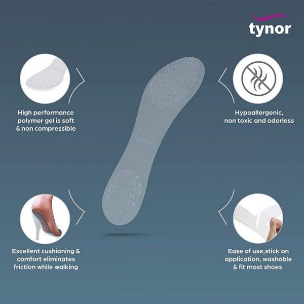 Tynor Insole Gel Female, White (1 Pair) - Image 2