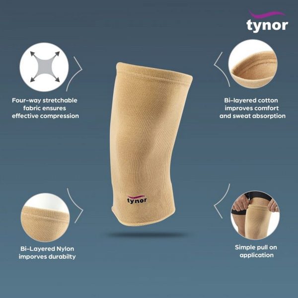 Tynor Knee Caps, Beige (1 Pair) - Image 4