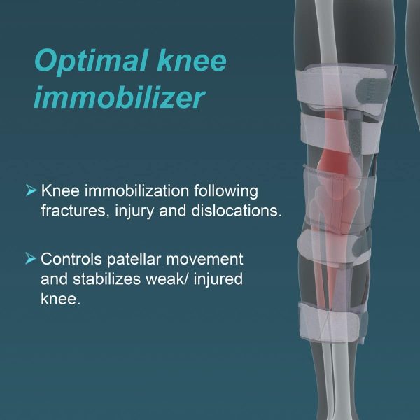 Tynor Knee Immobiliser Urbane 19″/48 Cm, Grey (1 Unit) - Image 4
