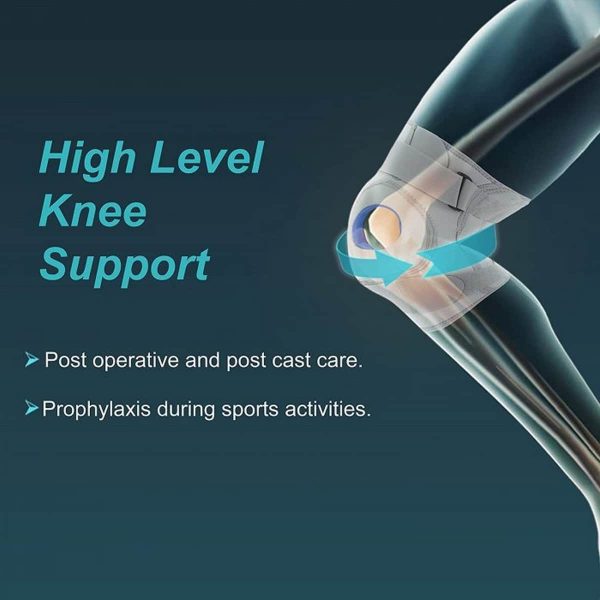 Tynor Knee Support Hinged (Neoprene), Grey (1 Unit) - Image 3
