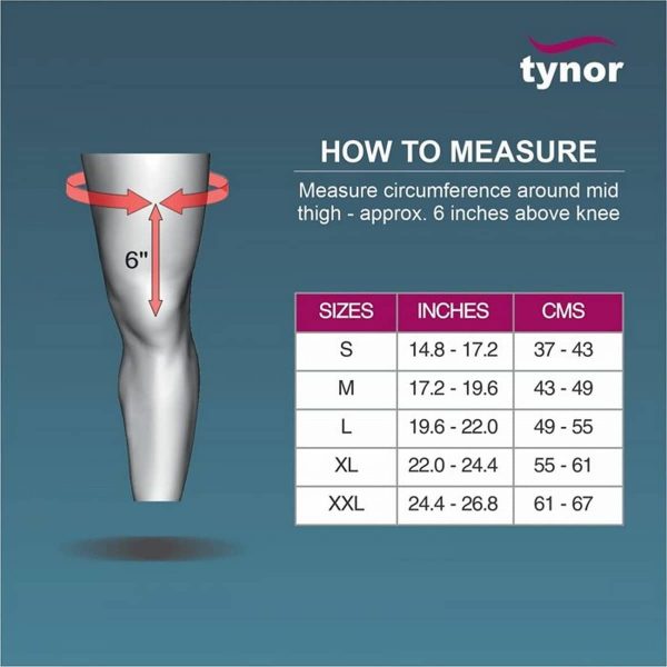 Tynor Knee Support Sportif (Neoprene), Grey (1 Unit) - Image 5