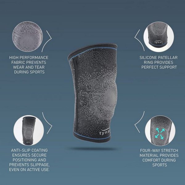 Tynor Knee Support Urbane, Grey (1 Unit) - Image 3
