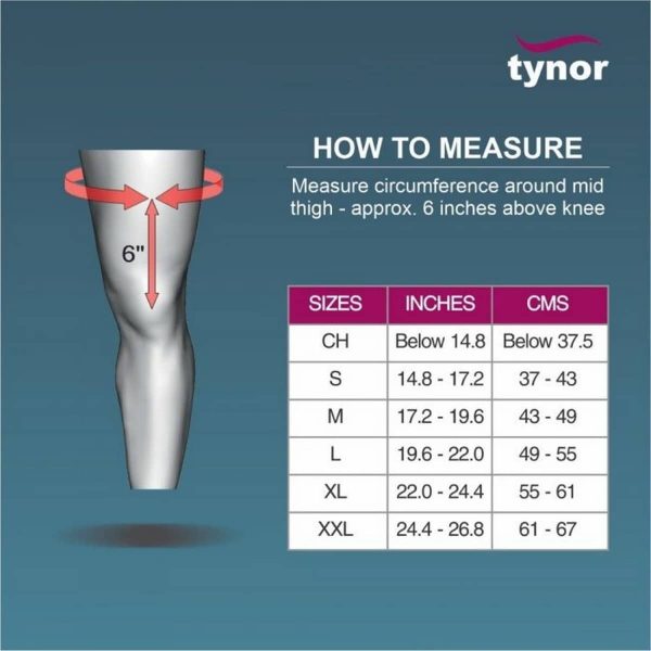 Tynor Knee Wrap Hinged (Neoprene), Black (1 Unit) - Image 5