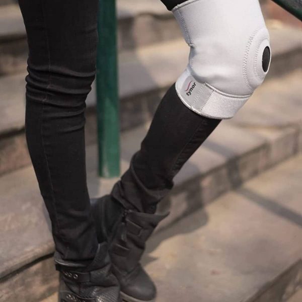 Tynor Knee Wrap Neoprene, Grey (1 Unit) - Image 3