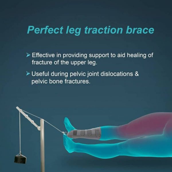 Tynor Leg Traction Brace, Grey (1 Set) - Image 4