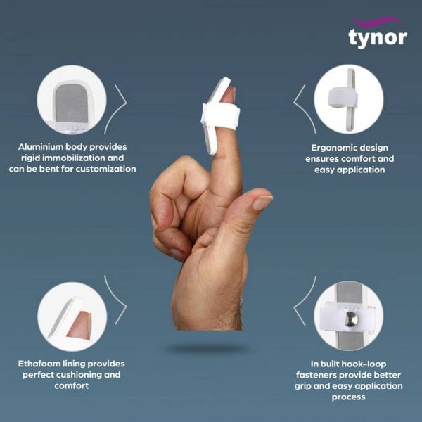 Tynor Mallet Finger Splint, Silver (1 Unit) - Image 4