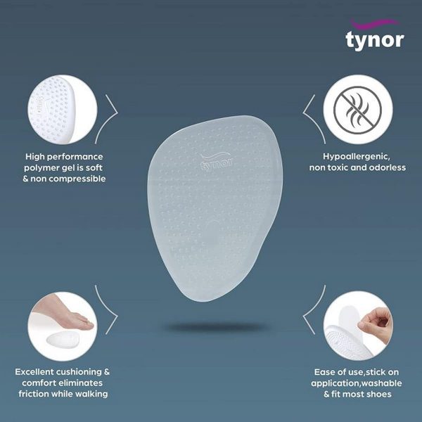 Tynor Metatarsal Pad Silicone, White (1 Pair) - Image 4