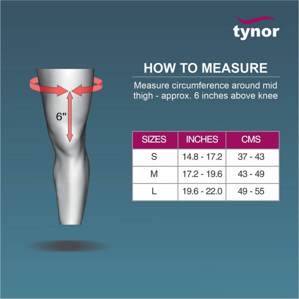 Tynor OAC Knee Immobiliser 19″/48cm, Grey (1 Unit) - Image 3