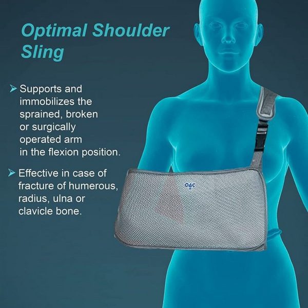 Tynor OAC Pouch Arm Sling Oxypore, Grey (1 Unit) - Image 2
