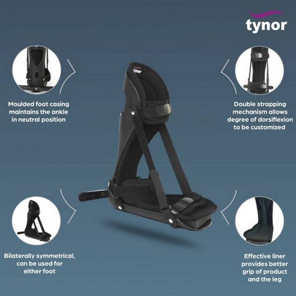 Tynor PF Night Splint Derotation, Black (1 Unit) - Image 2