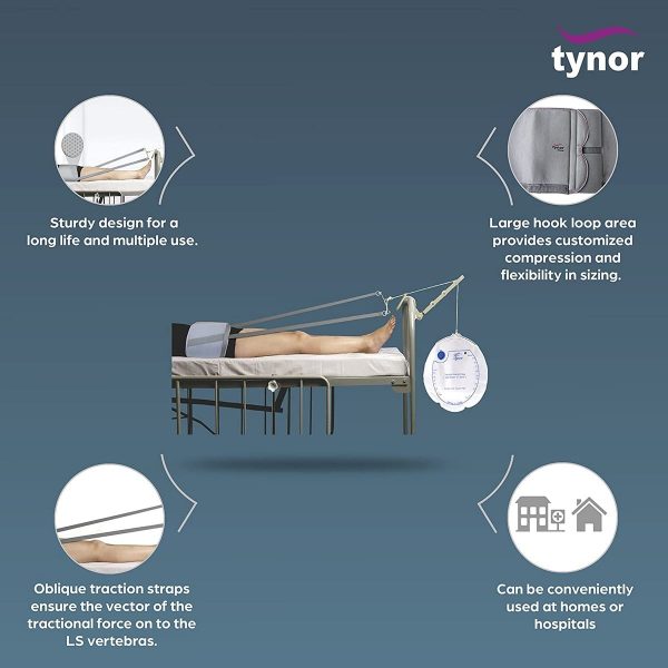 Tynor Pelvic Traction Belt, Grey (1 Unit) - Image 3