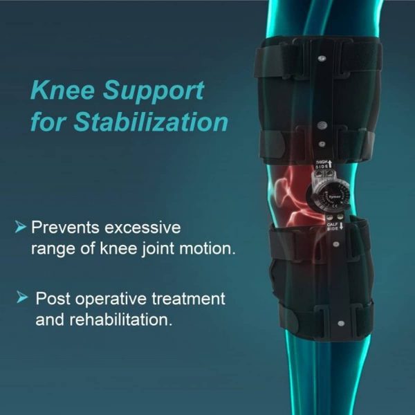 Tynor R.O.M. Knee Brace 22″/56cm, Black (1 Unit) - Image 4