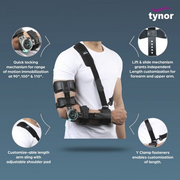 Tynor ROM Elbow Brace, Black (1 Unit) - Image 3