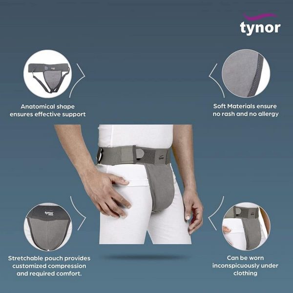 Tynor Scrotal Support, Grey (1 Unit) - Image 2