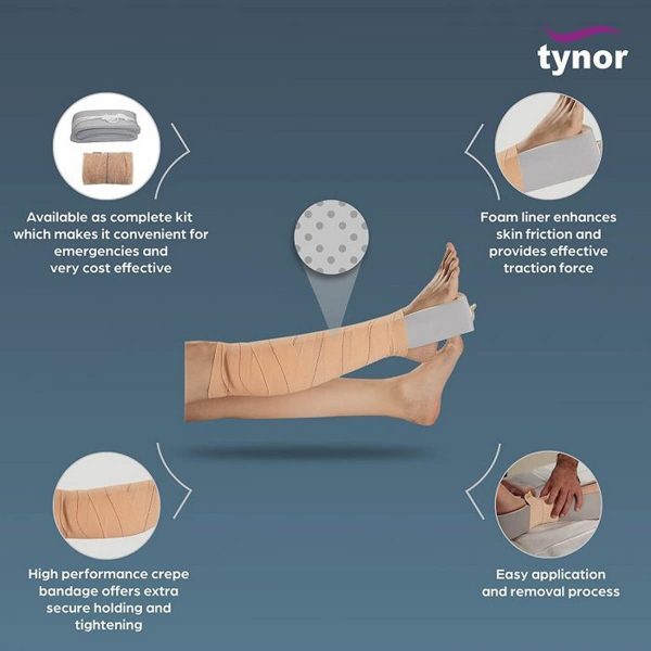 Tynor Skin Traction Set (Puf Liner), Beige  (1 Set) - Image 3