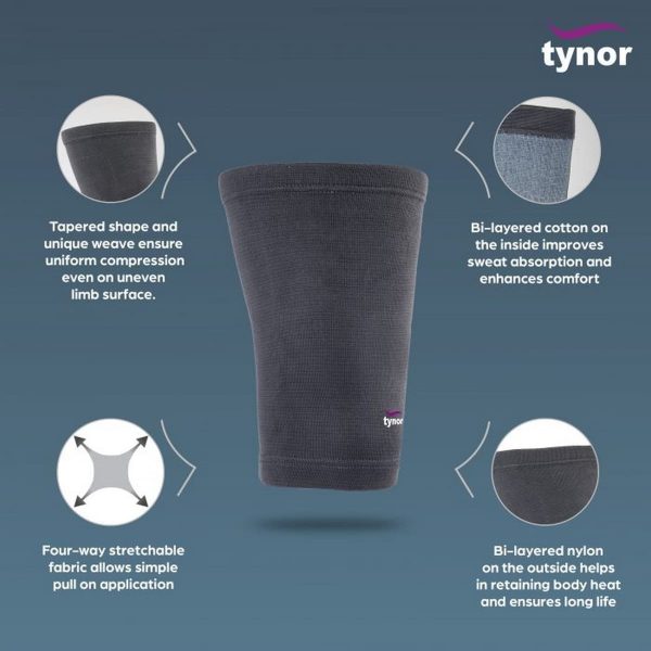 Tynor Thigh Support, Grey (1 Unit) - Image 3