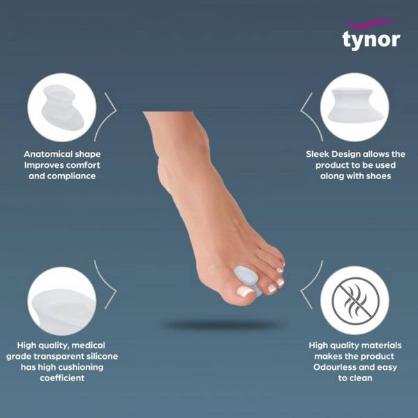 Tynor Toe Separator Silicone, White (1 Pair) - Image 2
