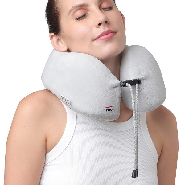 Tynor Travel Pillow, Grey (1 Unit)