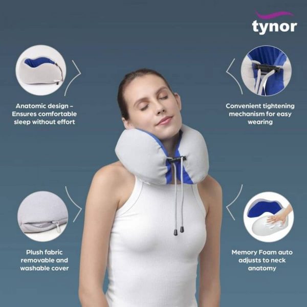 Tynor Travel Pillow Urbane, Grey (1 Unit) - Image 2