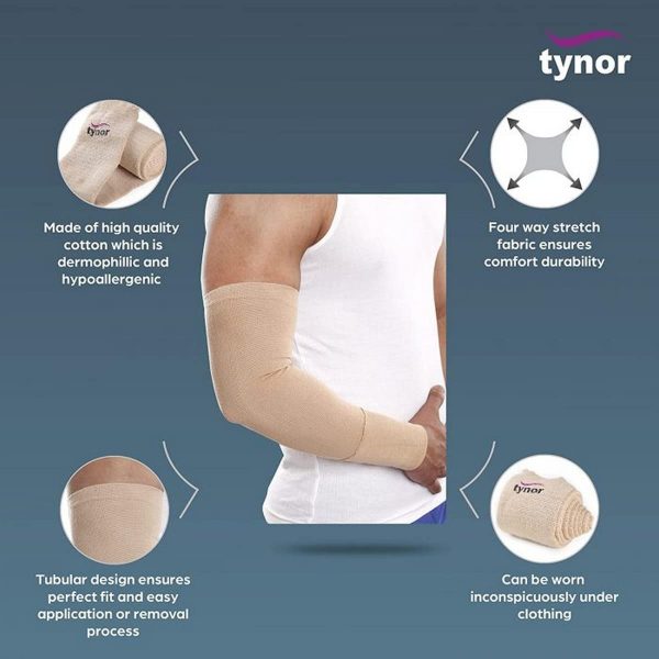 Tynor Tubular Elastic Bandage, Beige (1 Unit) - Image 2