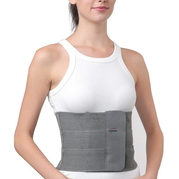 Tynor Tummy Trimmer/Abdominal Belt 8″/20cm, Grey (1 Unit)