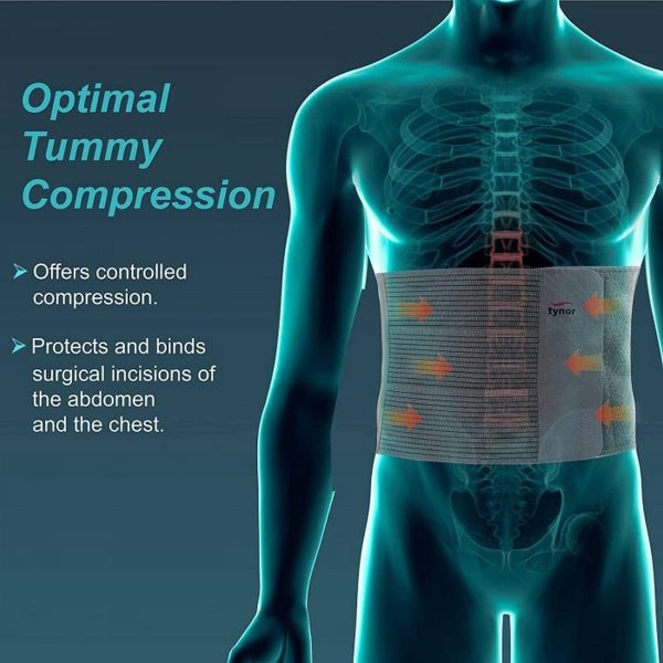 Tynor Tummy Trimmer/Abdominal Belt 8″/20cm, Grey (1 Unit) - Image 6