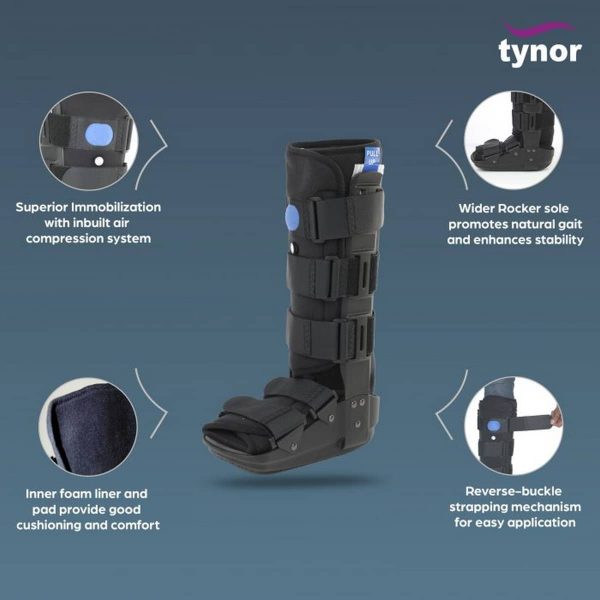 Tynor Walker Boot Air, Black (1 Unit) - Image 2