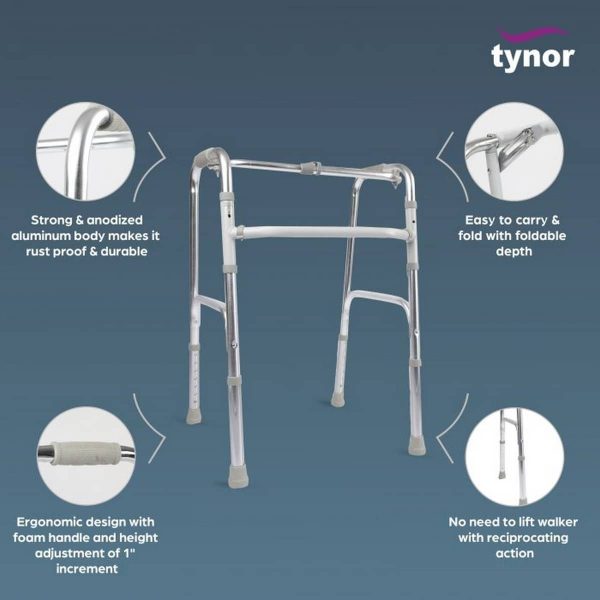 Tynor Walker Invalid’s Reciprocating All Pods, Silver (1 Unit) - Image 3