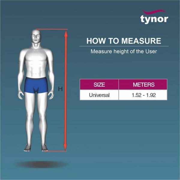 Tynor Walking Stick Quadripod, Silver (1 Unit) - Image 4