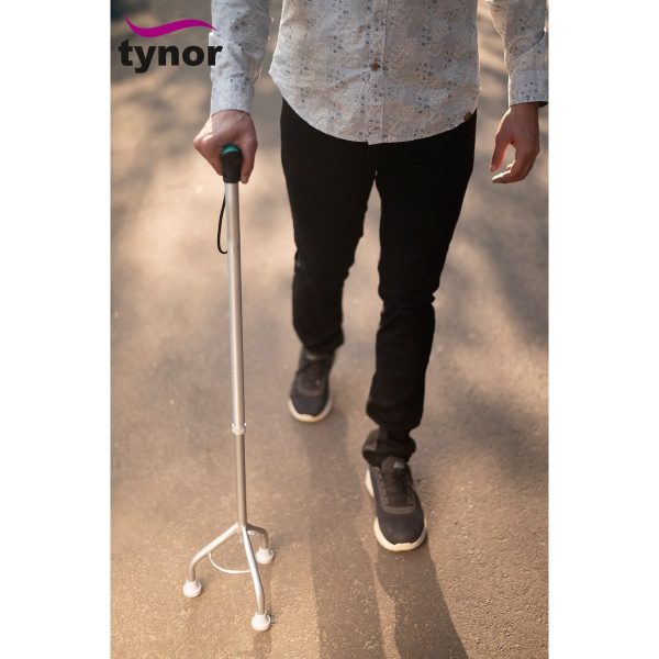 Tynor Walking Stick Tripod, Silver (1 Unit) - Image 6