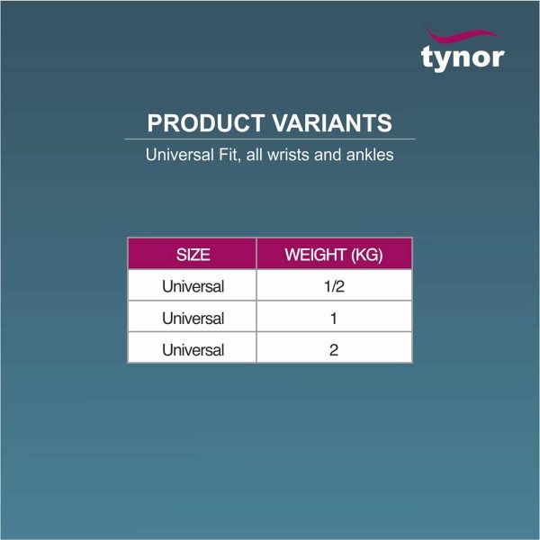 Tynor Weight Cuff, Grey (1 Unit) - Image 4