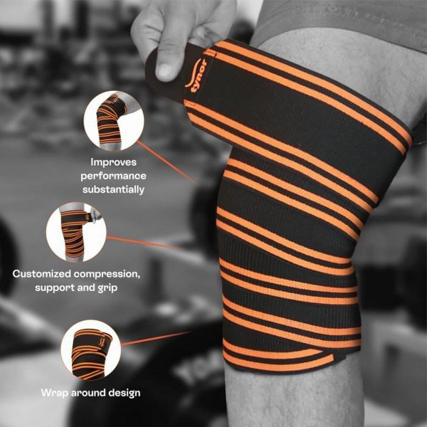 Tynor Weight Lifting Knee Wrap, Universal,  (Pack Of 2) - Image 3