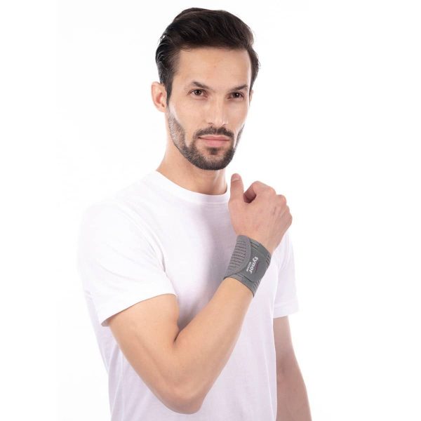 Tynor Wrist Brace With Double Lock, Grey (1 Unit)