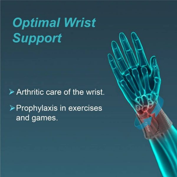 Tynor Wrist Brace With Double Lock, Grey (1 Unit) - Image 2