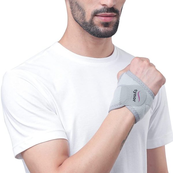 Tynor Wrist Brace With Thumb (Neoprene), Grey (1 Unit)